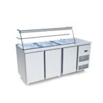 Ψυχόμενη Βιτρίνα Σαλατών 188×70×125cm 3 Πόρτες VR-187-GR ArtSteel