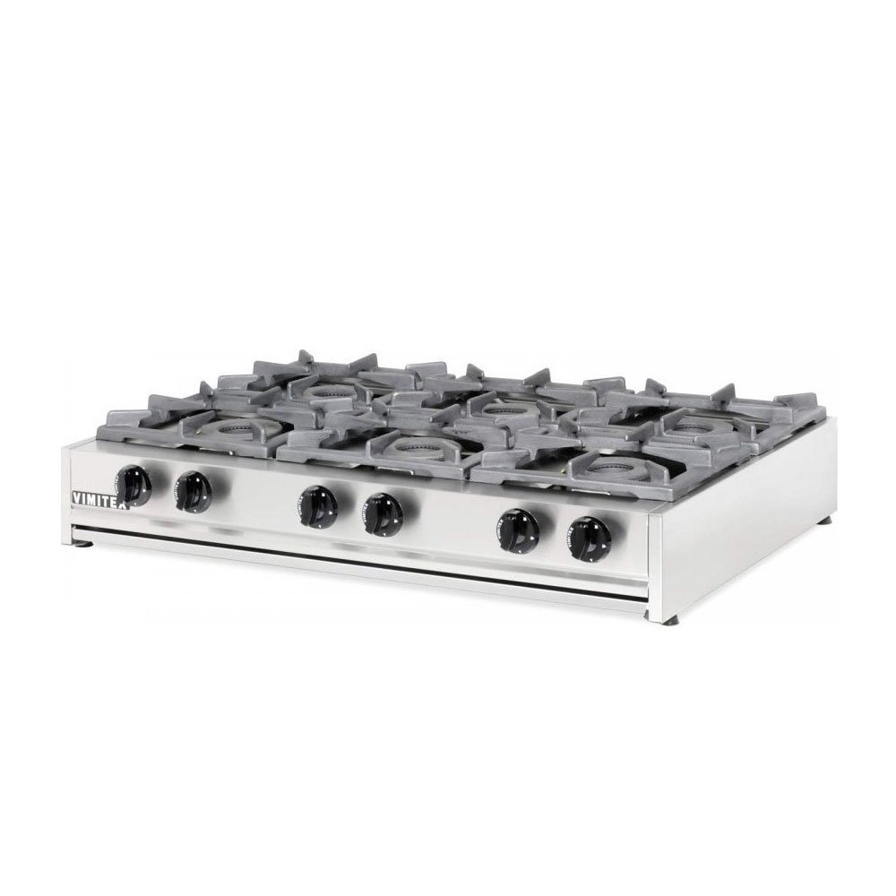 Επιτραπέζια Εστία Αερίου 206M Eurochef Με 6 Εστίες Vimitex