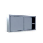 Ποτηριέρα Με Συρόμενες Inox Πόρτες 160×40×70cm 1 Ράφι PE-164-I ArtSteel