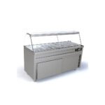 Θερμαινόμενη Bain Marie Βιτρίνα Επιδαπέδια 206×70×125cm *BM-206-6 ArtSteel