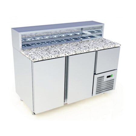 Ψυγείο Πάγκος Συντήρηση Πίτσας 141×80×122cm 2 Πόρτες Και 1 Συρτάρι TR-148-PR ArtSteel