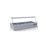 Θερμαινόμενη Bain Marie Βιτρίνα Επιτραπέζια 107×65×72cm *BE-107-3 ArtSteel