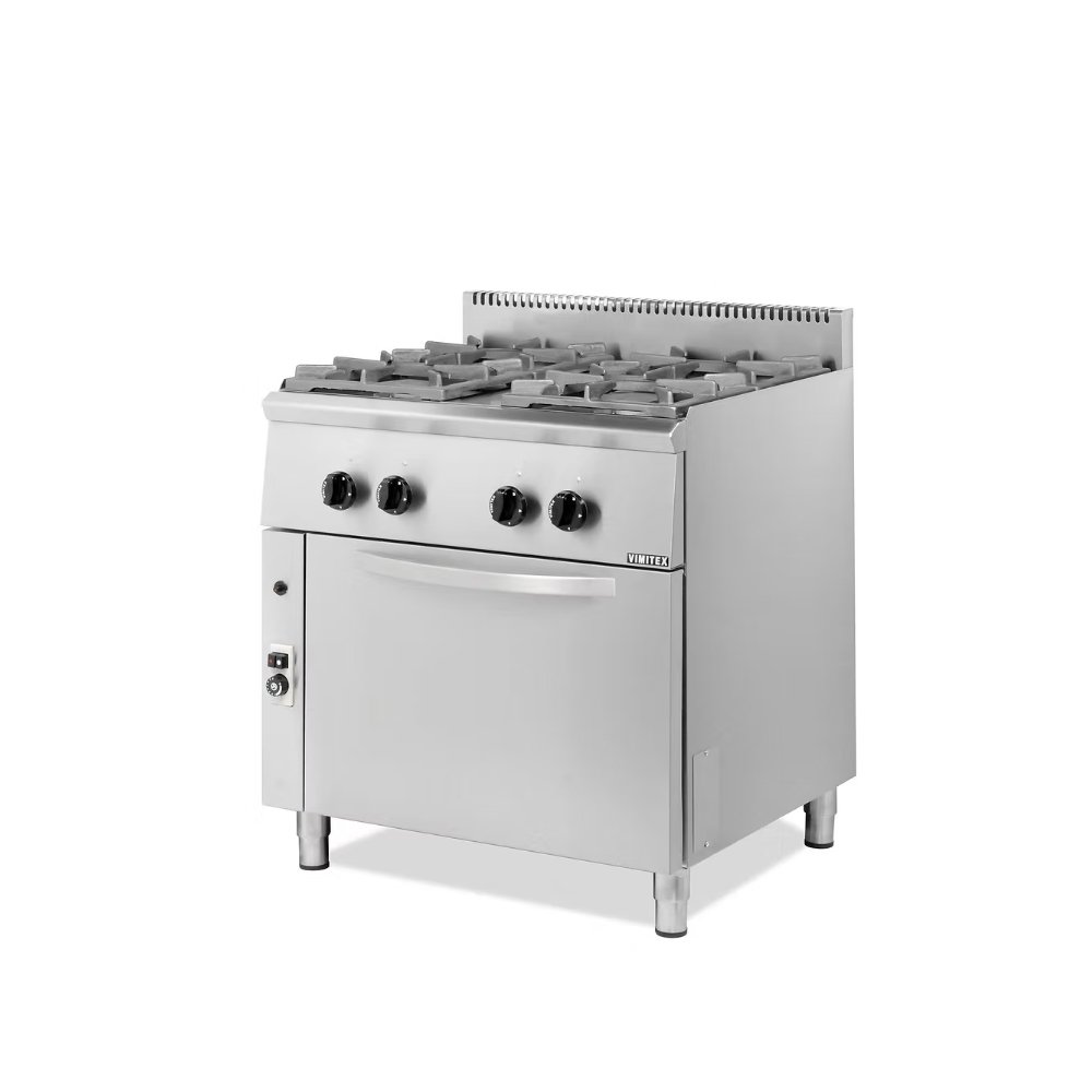Κουζίνα Αερίου 80×70×85cm Με Στατικό Φούρνο Και 4 Εστίες 204STVE Vimitex