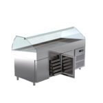 Ψυγείο Βιτρίνα Συντήρηση Ψαριών Fish Line With Storage 188×90×117cm Με Ψυχόμενη Αποθήκη VA-189-KR Artsteel