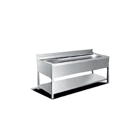 Λάντζα Ανοιχτή Σκευών 140×70×86cm 1 Γούρνα LA-147-B ArtSteel