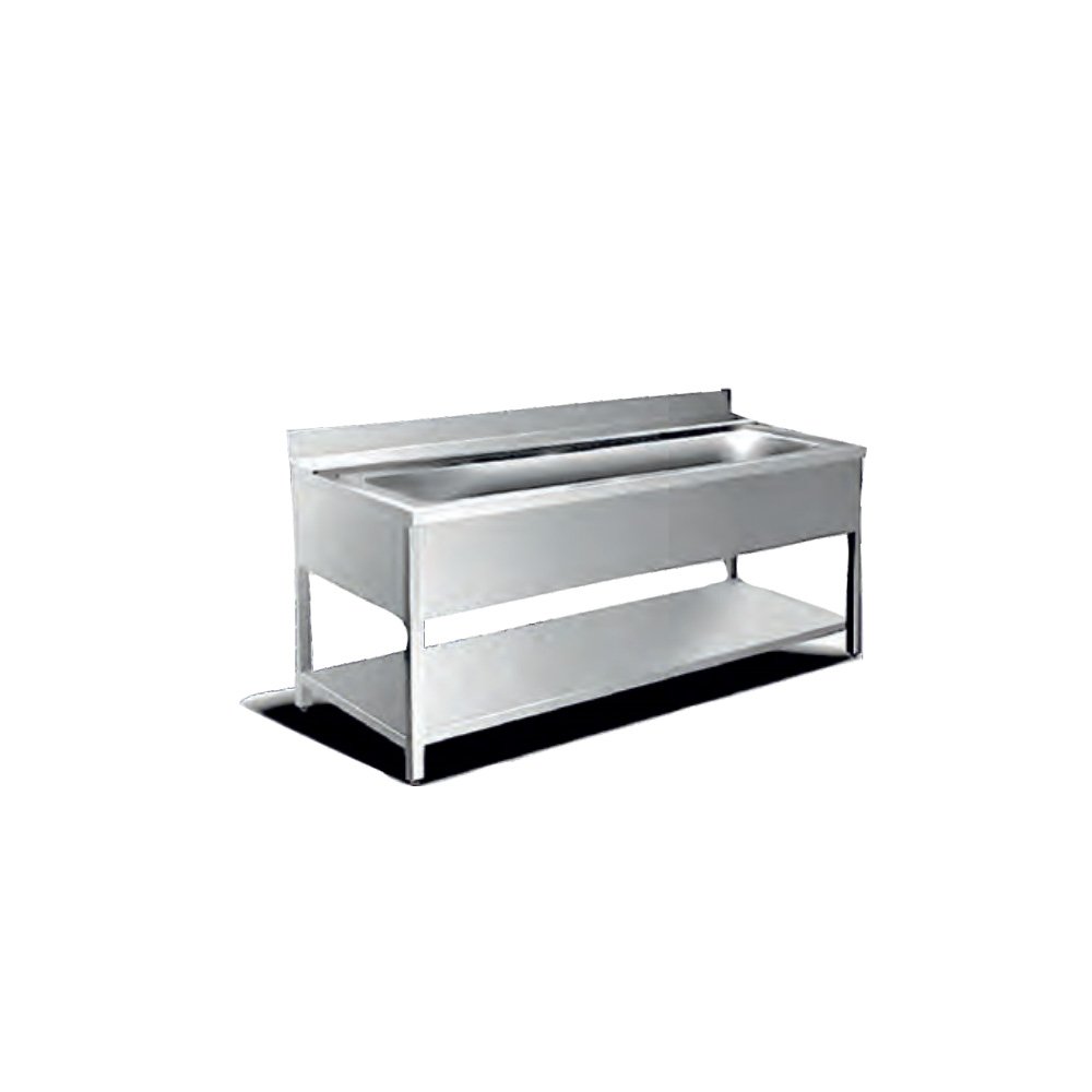 Λάντζα Ανοιχτή Σκευών 140×70×86cm 1 Γούρνα LA-147-S ArtSteel