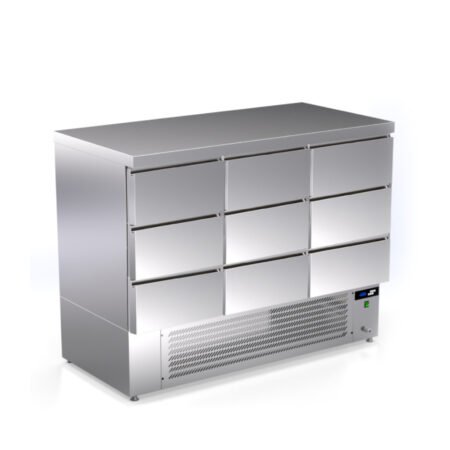 Ψυγείο Πάγκος Συντήρηση Ψαριών 141×70×110cm 9 Συρτάρια TP-149-AR ArtSteel