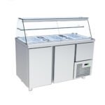 Ψυχόμενη Βιτρίνα Σαλατών 141×70×125cm 2 Μεγάλες Και 1 Μικρή Πόρτες VR-147-ER ArtSteel