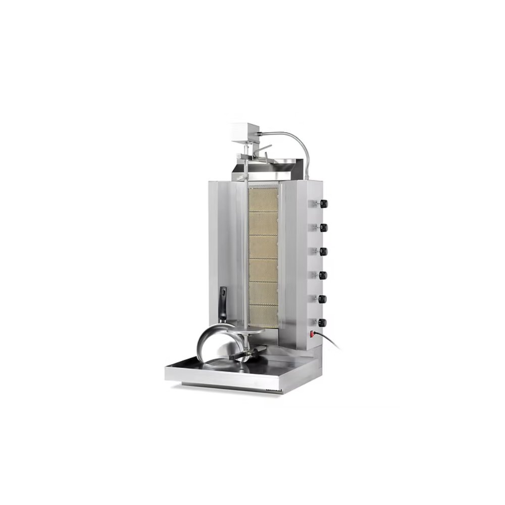 Μηχανή Γύρου Αερίου 50×50×107cm Με 6 Οριζόντιοι Καυστήρες 906 Vimitex