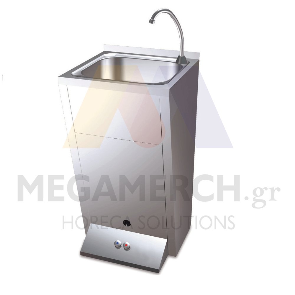 Ανοξείδωτος Επιδαπέδιος Νιπτήρας Υγιεινής Fricosmos Ισπανίας 45X45X85cm Με Γούρνα 061014