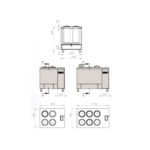 Βιτρίνα Παγωτού Pozzetti 160×70×87cm Για 10 Μπασίνες, Χωρίς Μηχανή TG-167-8RT Artsteel