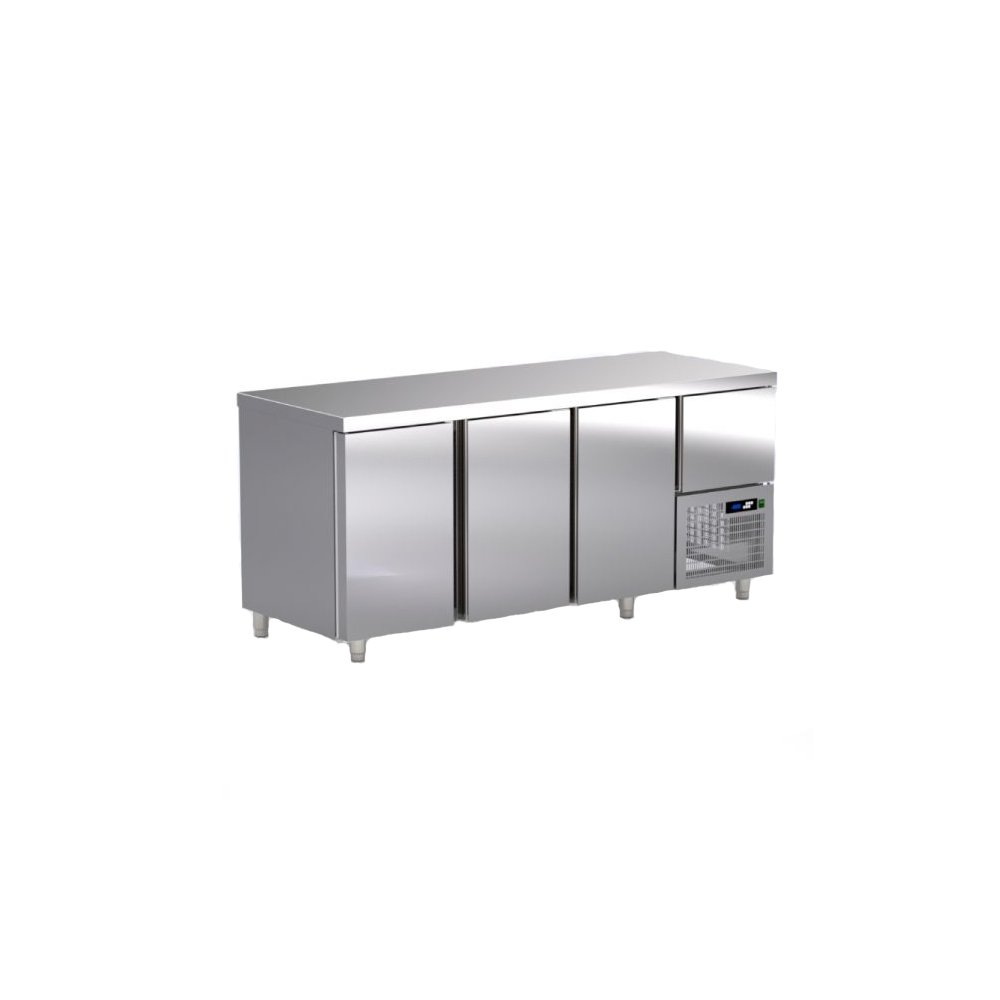 Ψυγείο Πάγκος Συντήρησης Barline 188×60×87cm, Με 3 Πόρτες & 1 Συρτάρι TS-186-DR Artsteel