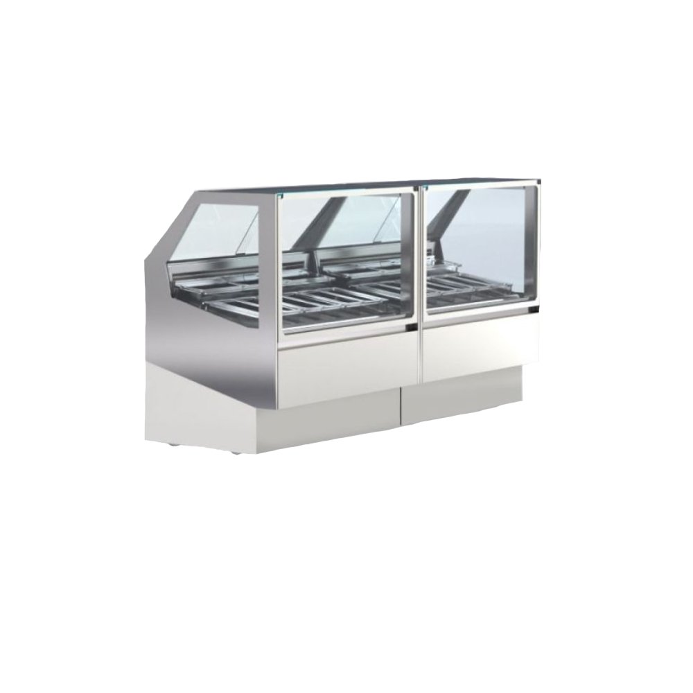 Βιτρίνα Παγωτού Ice Cream Line 198×90×135cm Για 15 Μπασίνες SV-199-V Artsteel