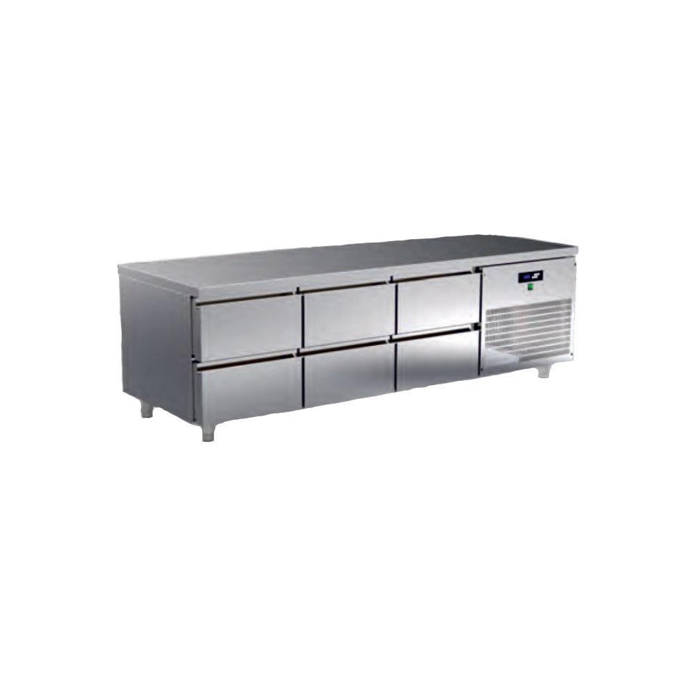 Ψυγείο Πάγκος Συντήρησης Low Counters 188×70×68cm 6 Συρτάρια TR-187-LR Artsteel