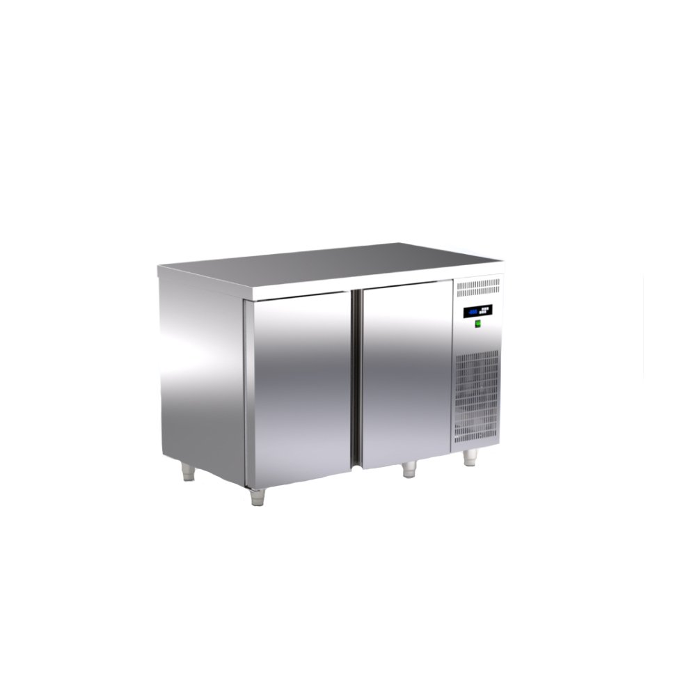 Ψυγείο Πάγκος Συντήρησης Slim Line 120×70×87cm Με Μηχανή Και 2 Πόρτες TR-127-GR Artsteel