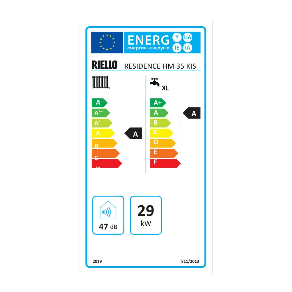 Επιτοίχιος Λέβητας Αερίου Συμπύκνωσης Riello Residence HM 35 Kis