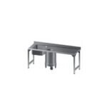 Λάντζα Ανοιχτή 160×70×86cm 1 Γούρνα &Κάδο Απορριμμάτων LAB-167-1 Artsteel