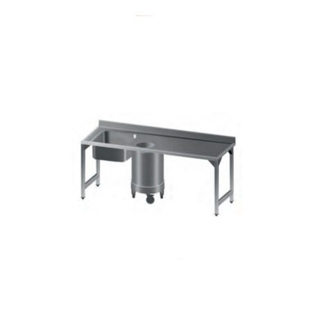 Λάντζα Ανοιχτή 140×70×86cm 1 Γούρνα &Κάδο Απορριμμάτων LAB-147-1 Artsteel