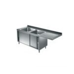 Λάντζα Κλειστή 160×70×87cm 2 Γούρνες LC-167-2R ArtSteel