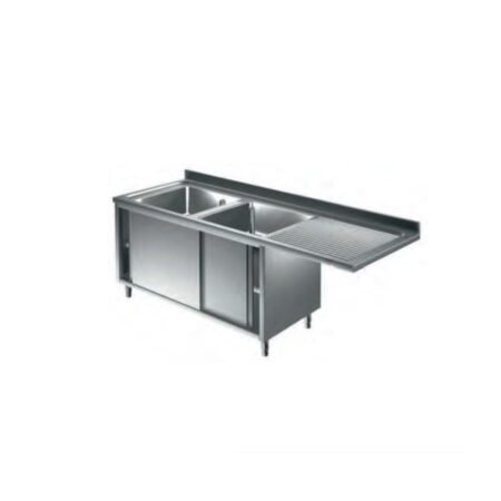 Λάντζα Κλειστή 190×70×87cm 2 Γούρνες LC-197-2L ArtSteel