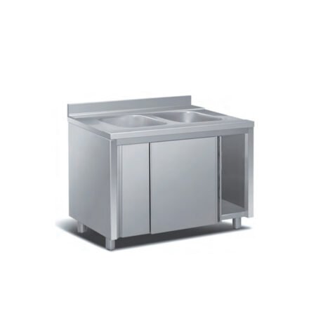 Λάντζα Κλειστή 190×70×87cm 2 Γούρνες LC-197-2 Artsteel