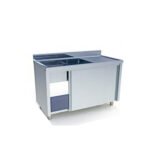 Λάντζα Κλειστή 140×70×86cm Με Γούρνα Και Συρόμενες Πόρτες LC-147-B ArtSteel