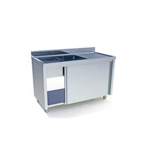 Λάντζα Κλειστή 140×70×86cm Με Γούρνα Και Συρόμενες Πόρτες LC-147-B ArtSteel