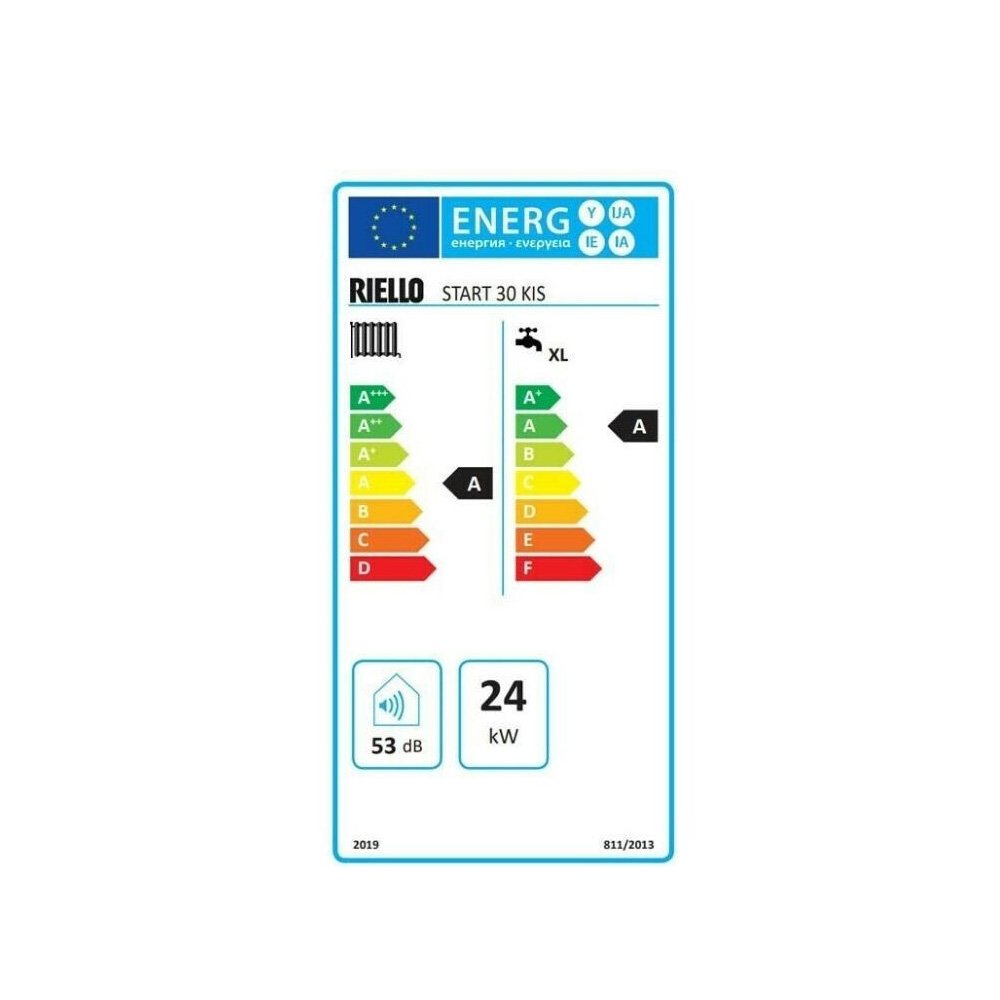 Επιτοίχιος Λέβητας Αερίου Συμπύκνωσης  Riello Start Hydrogen Ready 30 Kis