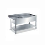 Λάντζα Εισόδου 180×74×85cm Ανοιχτή Με Ράφι Και Γούρνα Και Άκρη Αριστερά LL-180-L ArtSteel