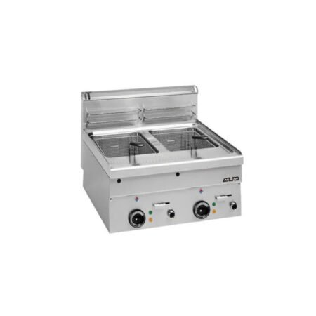 Φριτέζα Ανοξείδωτη ΜΒΜ Ιταλίας 60×60×27cm Διπλή 8+8 Λίτρα Επιτραπέζια GF66