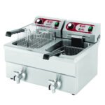 Φριτέζα Ανοξείδωτη Karamco 58×48×39,5cm Διπλή (8+8Lt), Επιτραπέζια EF-122VW