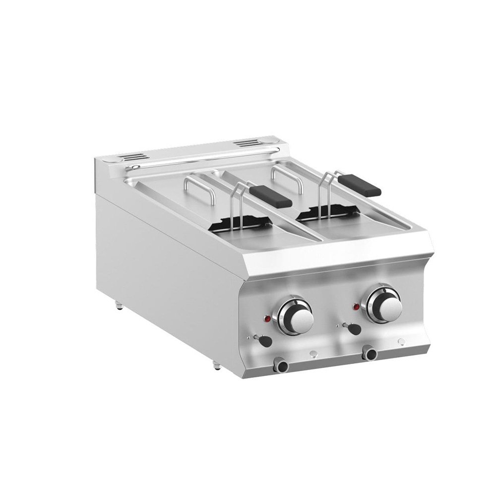 Φριτέζα Ανοξείδωτη ΜΒΜ Ιταλίας 40×73×85cm Διπλή (7+7Lt), Επιδαπέδια FRE74T2V