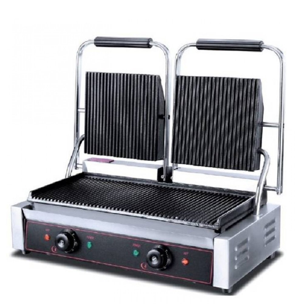 Τοστιέρα Επαγγελματική BN-813 Διπλή Ραβδωτή Krobe