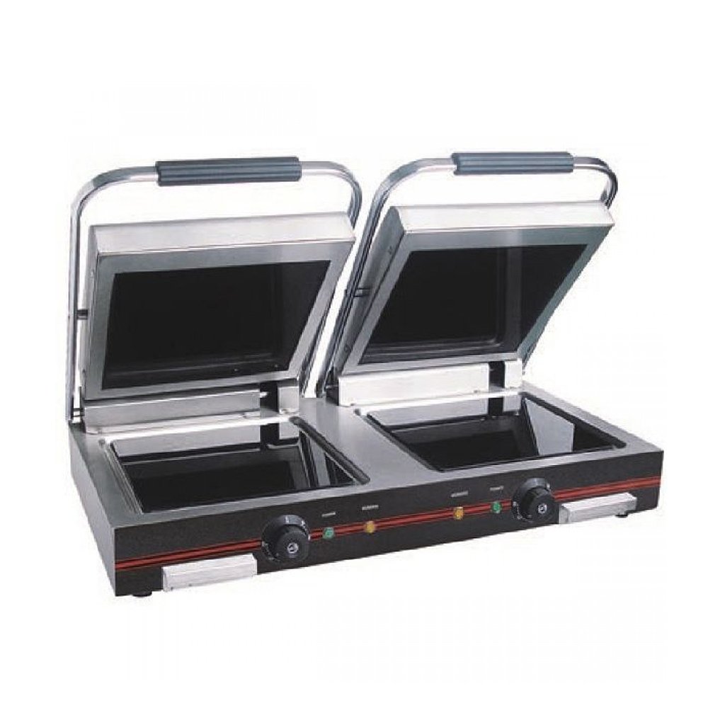 Τοστιέρα Karamco Μαύρη Κεραμική 70×48×17cm Ηλεκτρική, Διπλή, Λεία EC-2