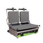 Τοστιέρα Διπλή Μαντεμένια 4000W με Ρύθμιση Θερμοκρασίας Ραβδωτή Πάνω Και Λεία Κάτω T 305 LR M&M Μιχαηλίδης