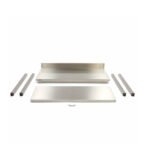 Πάγκος Εργασίας Ανοξείδωτού Χάλυβα 100×70×90cm Με Ράφι Και Πανωσήκωμα Maxima