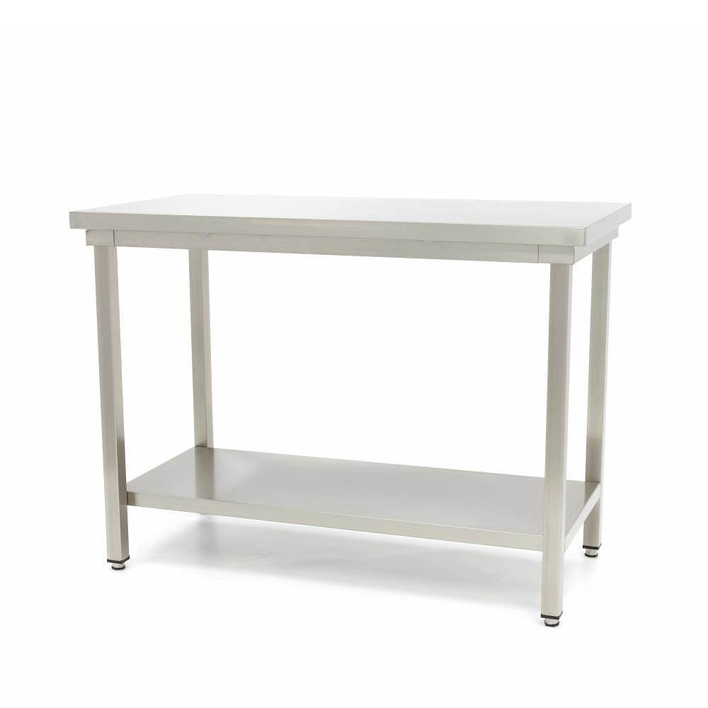 Πάγκος Εργασίας Ανοξείδωτού Χάλυβα 180×70×90cm Με Ρυθμιζόμενο Ύψος Maxima